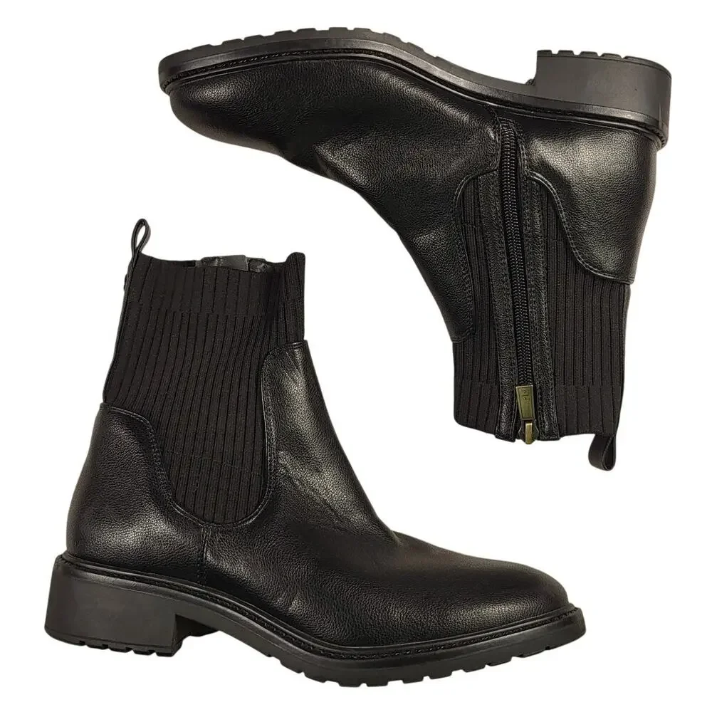 NEW Kenneth Cole Reaction Women's Lambert Jewel Lug Sole Booties black size 8